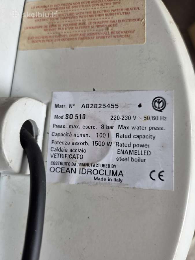 Itališkas elektrinis boileris Ocean - nuotraukos Nr. 3