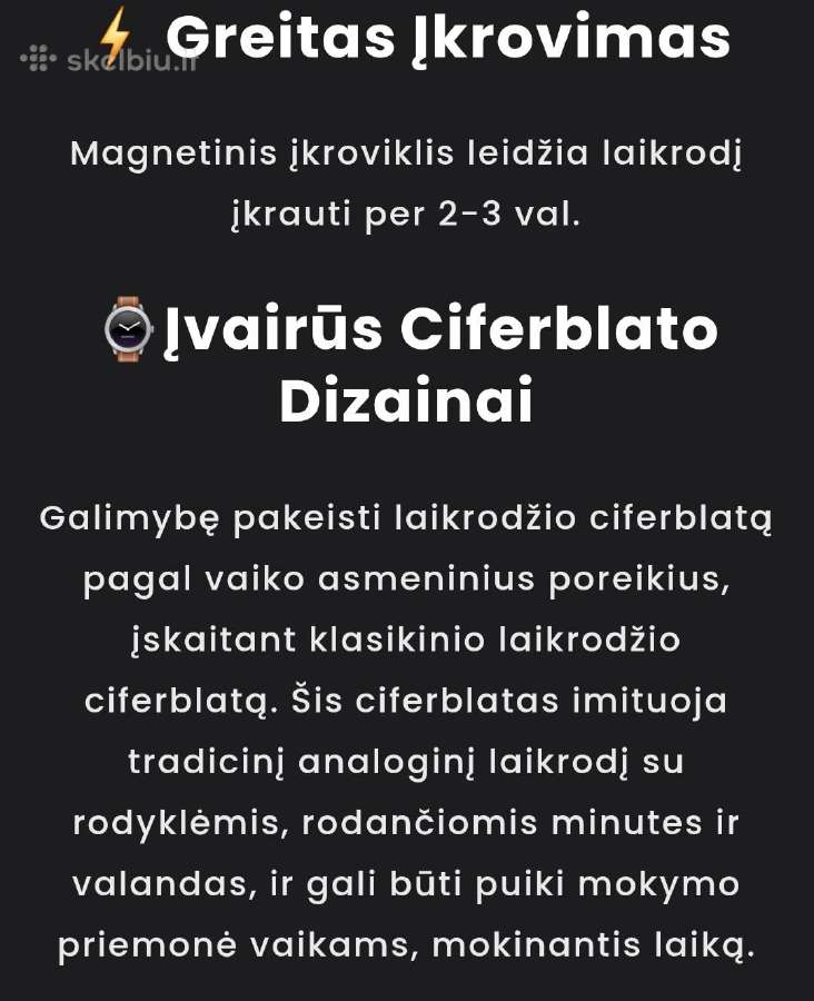 Išmanus vaikiškas laikrodis - nuotraukos Nr. 16