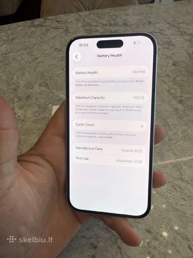 iPhone 15, 256gb 100% baterija - nuotraukos Nr. 3