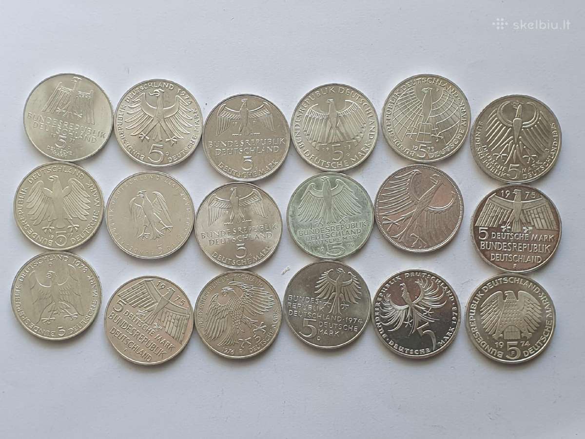 Metalo kaina, Vokietijos markės (5 Deutsche Mark) - nuotraukos Nr. 2