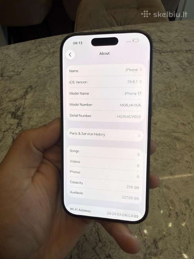 iPhone 17, 256gb 100% - nuotraukos Nr. 5
