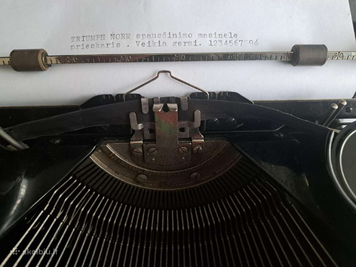 Antikvarine Triumph spausdinimo masinele 1939 - nuotraukos Nr. 7