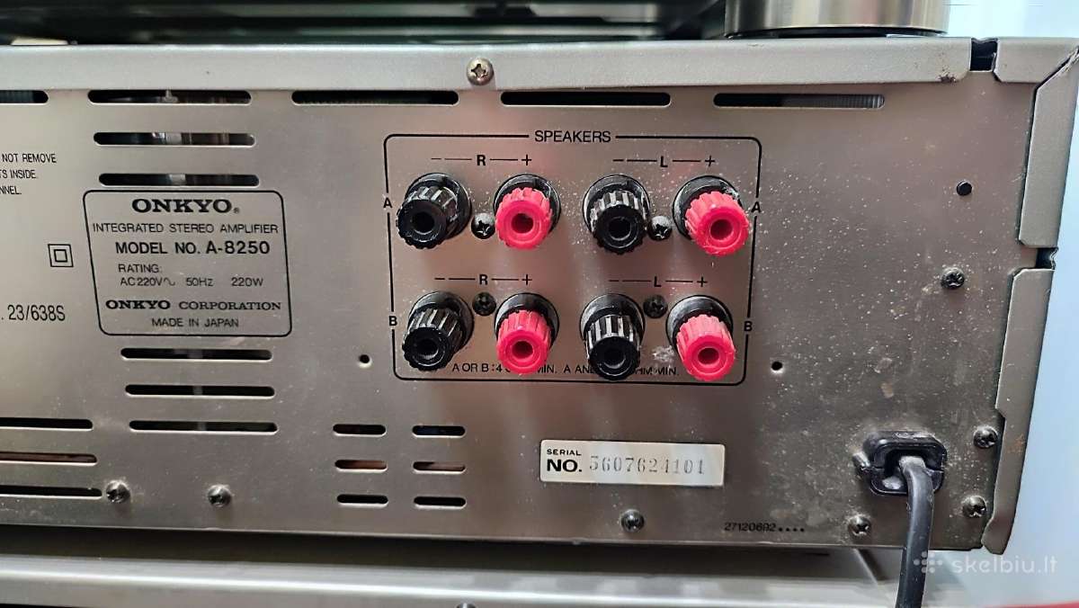 Stiprintuvas Onkyo Integra A8250 - nuotraukos Nr. 5