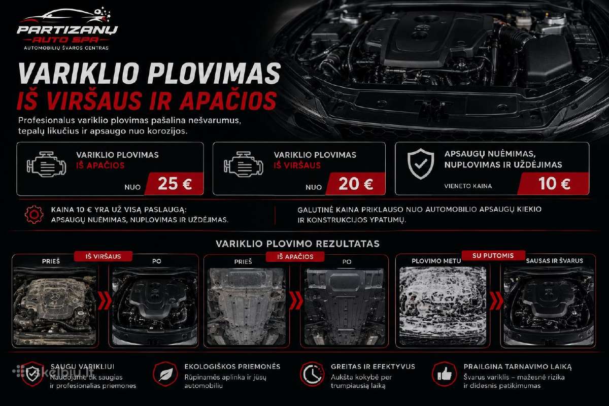 Varikių plovimas Automobilių plovimas ir valymas - nuotraukos Nr. 10