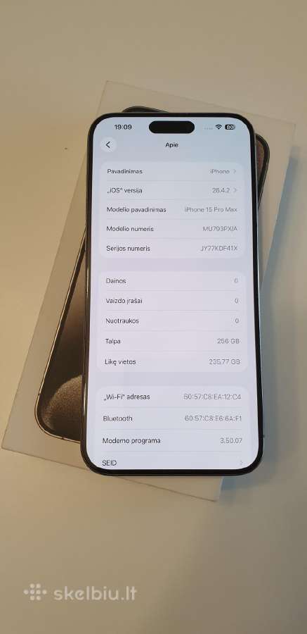 iPhone 15 pro max 256gb - nuotraukos Nr. 4