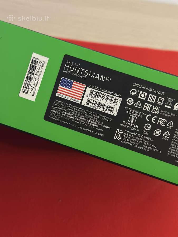 Razer Huntsman V2 Full Size – Linear Optical Red S - nuotraukos Nr. 5