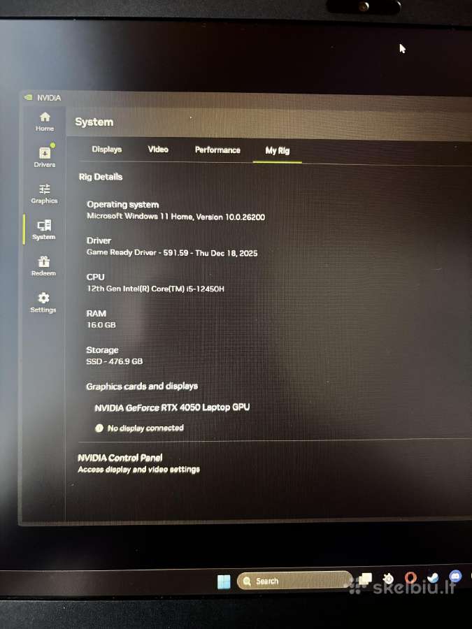 Nešiojamas žaidimų kompiuteris Lenovo Loq 15irh8 - nuotraukos Nr. 3