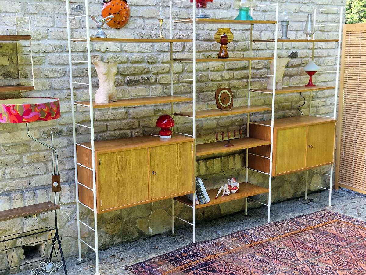 Vintažinė mid century modulinė lentynų sistema - nuotraukos Nr. 2