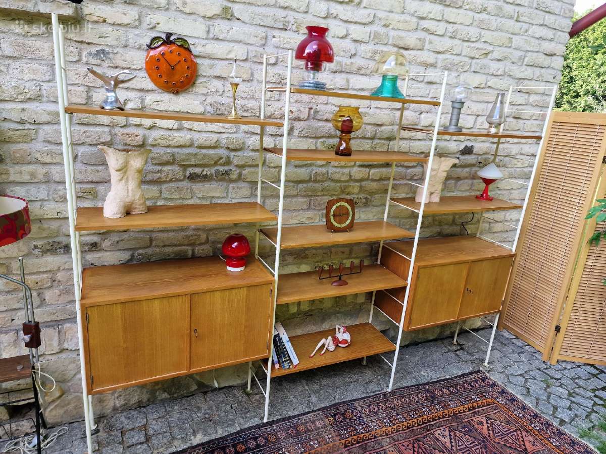 Vintažinė mid century modulinė lentynų sistema - nuotraukos Nr. 3