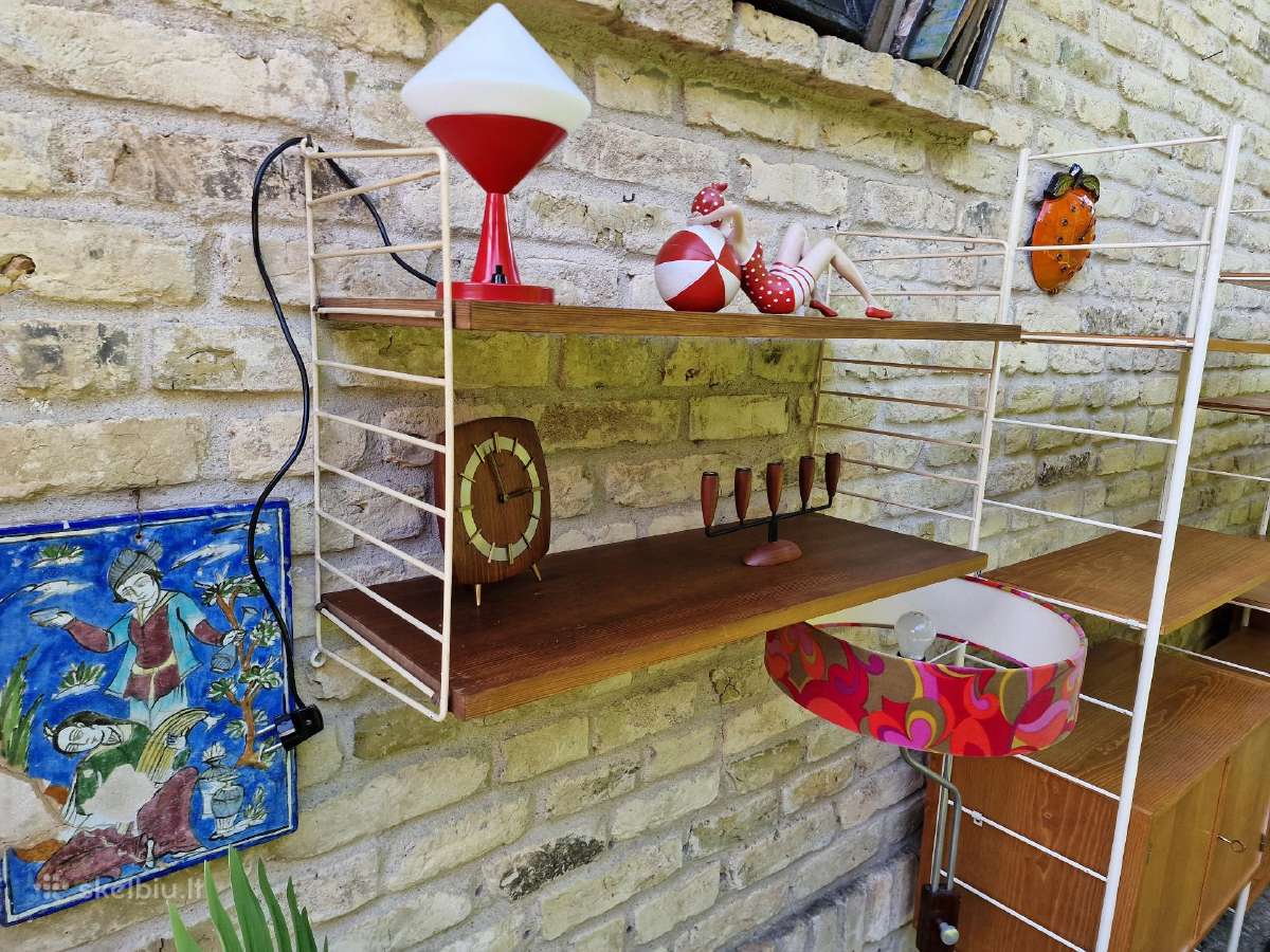 Vintažinės mid century pakabinamos lentynos - nuotraukos Nr. 6