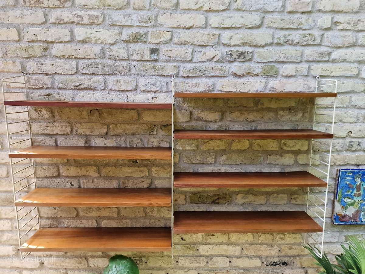 Vintažinės mid century pakabinamos lentynos - nuotraukos Nr. 8
