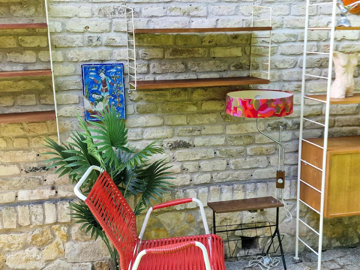 Vintažinės mid century pakabinamos lentynos - nuotraukos Nr. 15