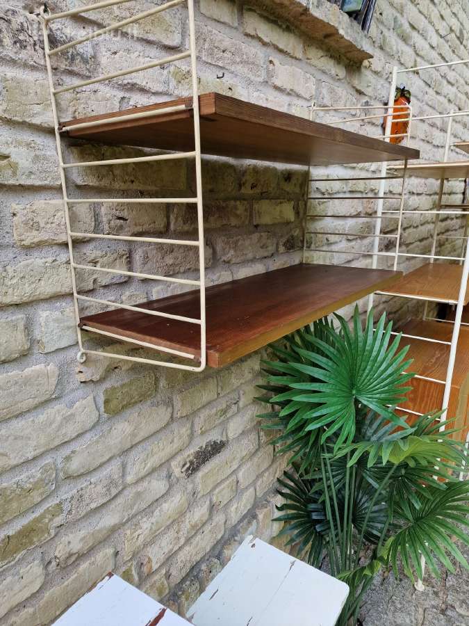 Vintažinės mid century pakabinamos lentynos - nuotraukos Nr. 16