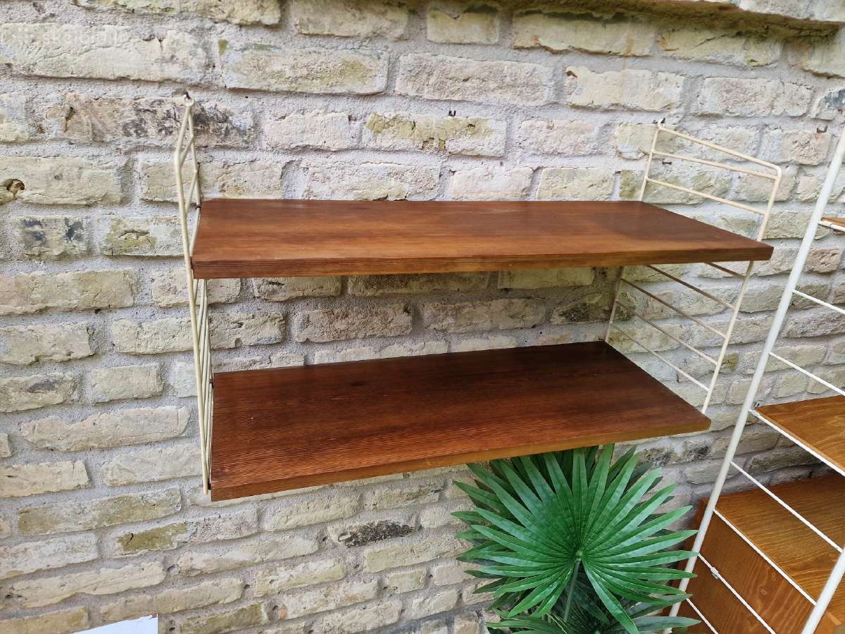 Vintažinės mid century pakabinamos lentynos - nuotraukos Nr. 17
