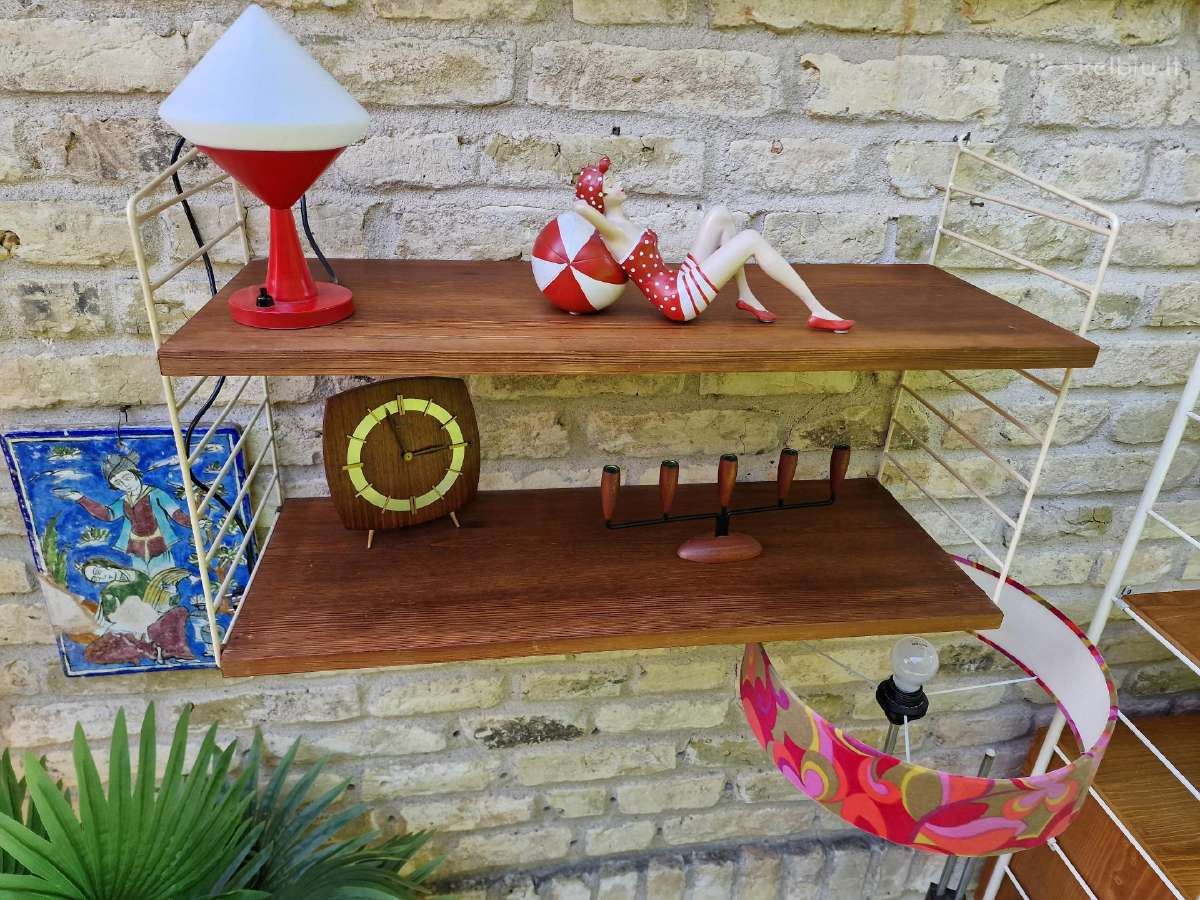 Vintažinės mid century pakabinamos lentynos - nuotraukos Nr. 20