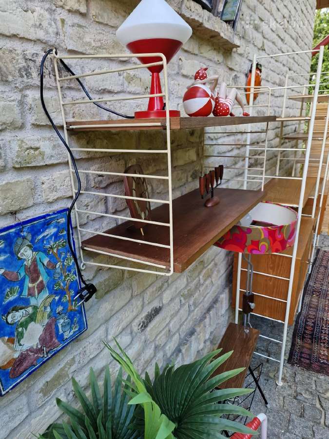 Vintažinės mid century pakabinamos lentynos - nuotraukos Nr. 23