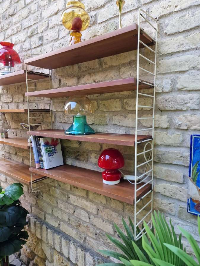 Vintažinės mid century pakabinamos lentynos - nuotraukos Nr. 25