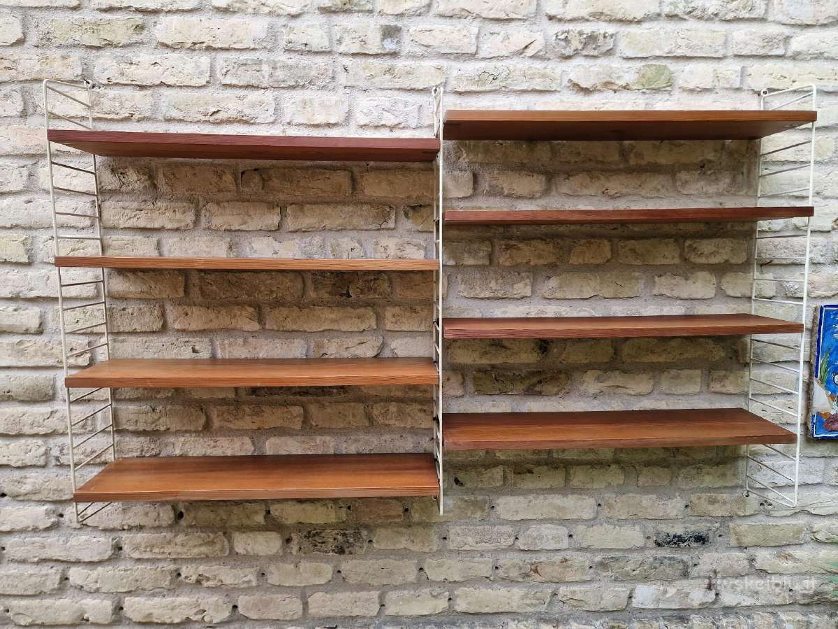 Vintažinės mid century pakabinamos lentynos - nuotraukos Nr. 36