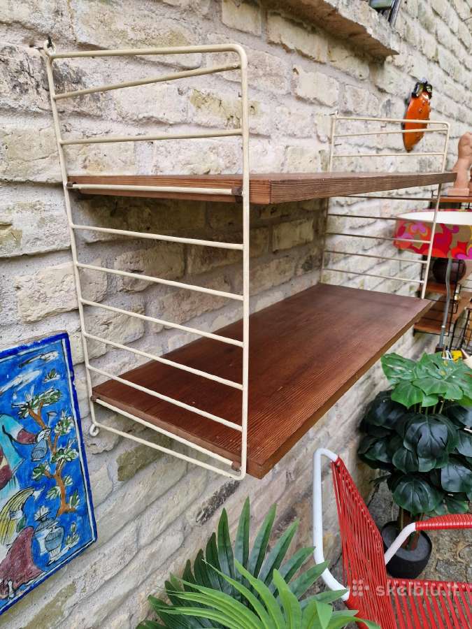Vintažinės mid century pakabinamos lentynos - nuotraukos Nr. 38