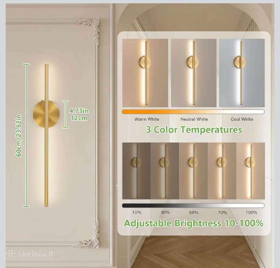 LED pakraunami sieniniai šviestuvai ,4 vnt - nuotraukos Nr. 4