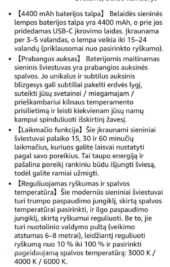 LED pakraunami sieniniai šviestuvai ,4 vnt - nuotraukos Nr. 6