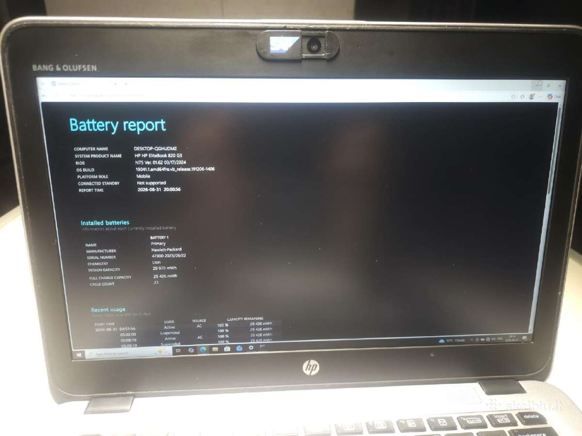 Hp Elitebook 820 G3 16 GB RAM 256 GB SSD + Dock - nuotraukos Nr. 4