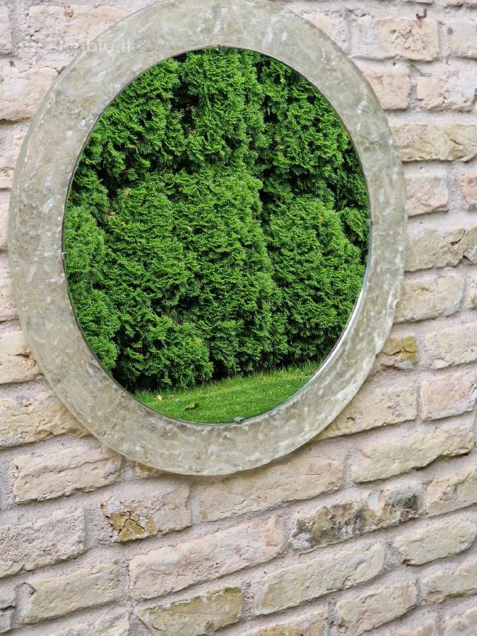 Vintažinis mid century lucito remo veidrodis - nuotraukos Nr. 9
