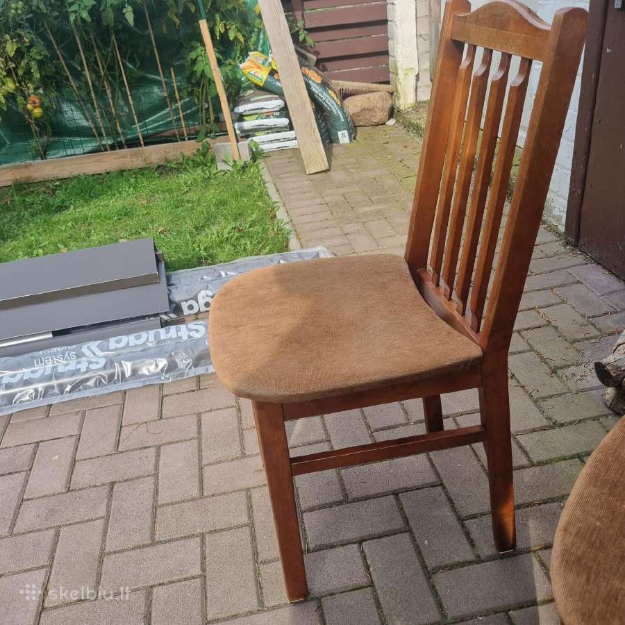 Senų laikų 2 valgomojo/virtuvės minkštos kėdės - nuotraukos Nr. 2