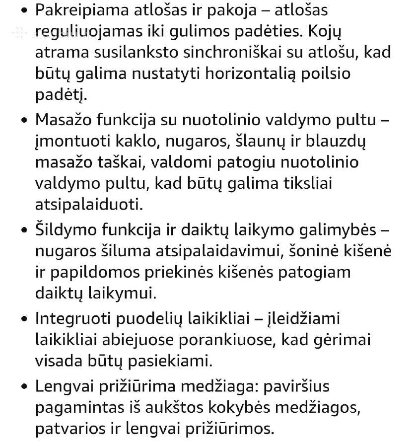 Fotelis-reglaineris,pufas,su masažo funkcija - nuotraukos Nr. 6