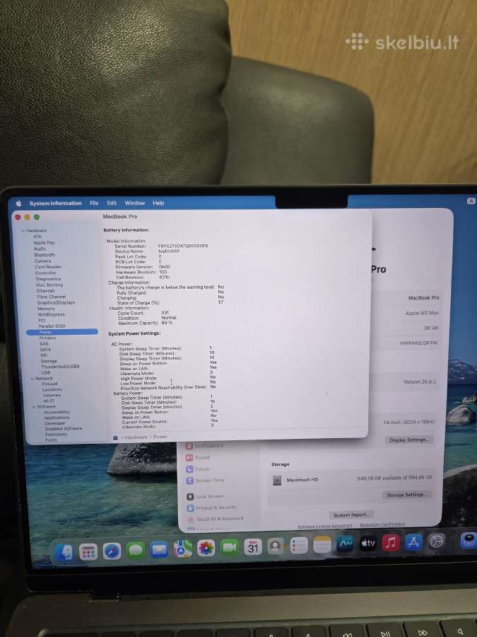 MacBook pro M3 Max - nuotraukos Nr. 2