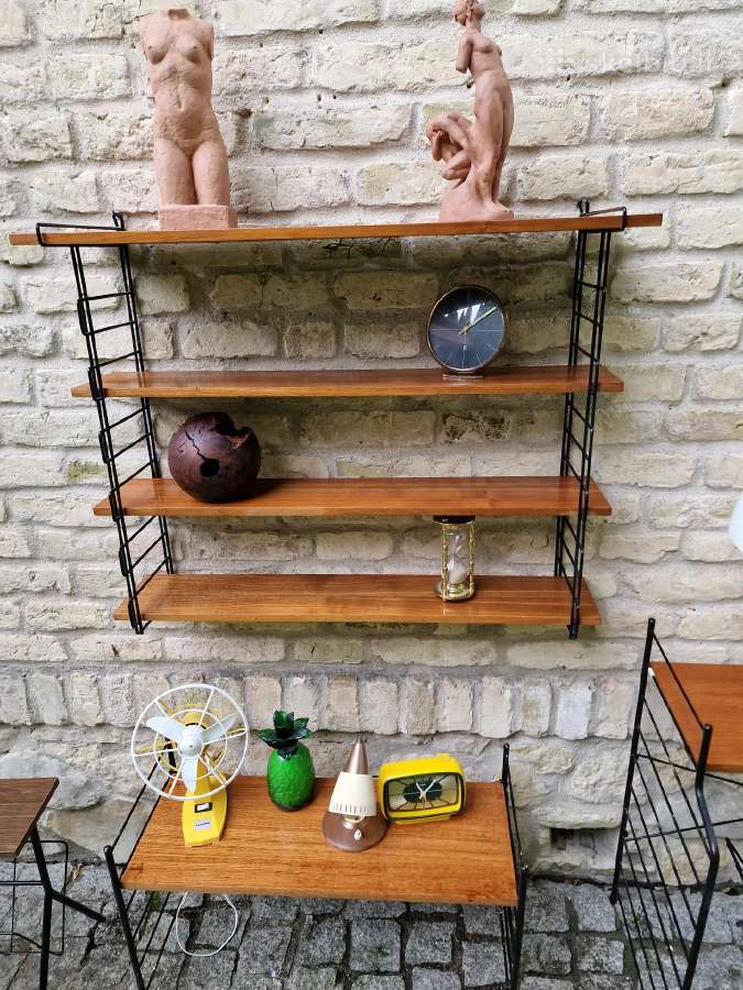 Vintažinė mid century pakabinama lentyna - nuotraukos Nr. 6
