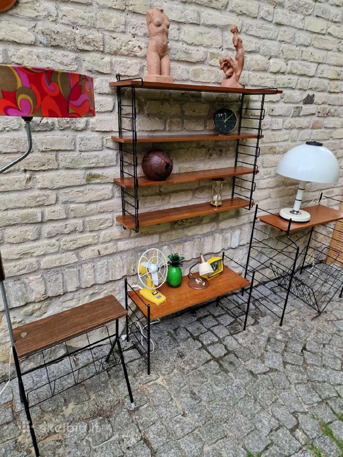 Vintažinė mid century pakabinama lentyna - nuotraukos Nr. 7