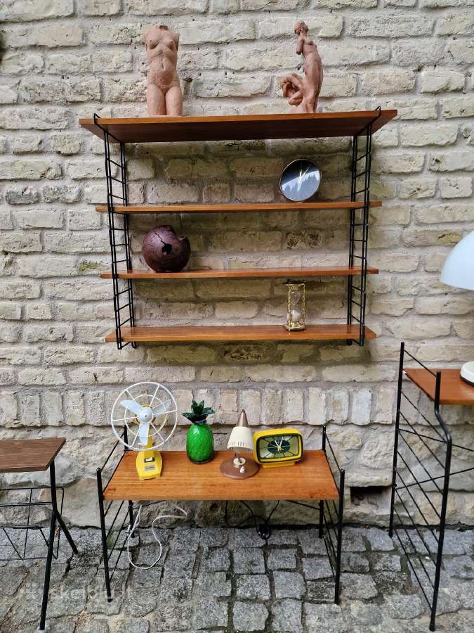 Vintažinė mid century pakabinama lentyna - nuotraukos Nr. 8