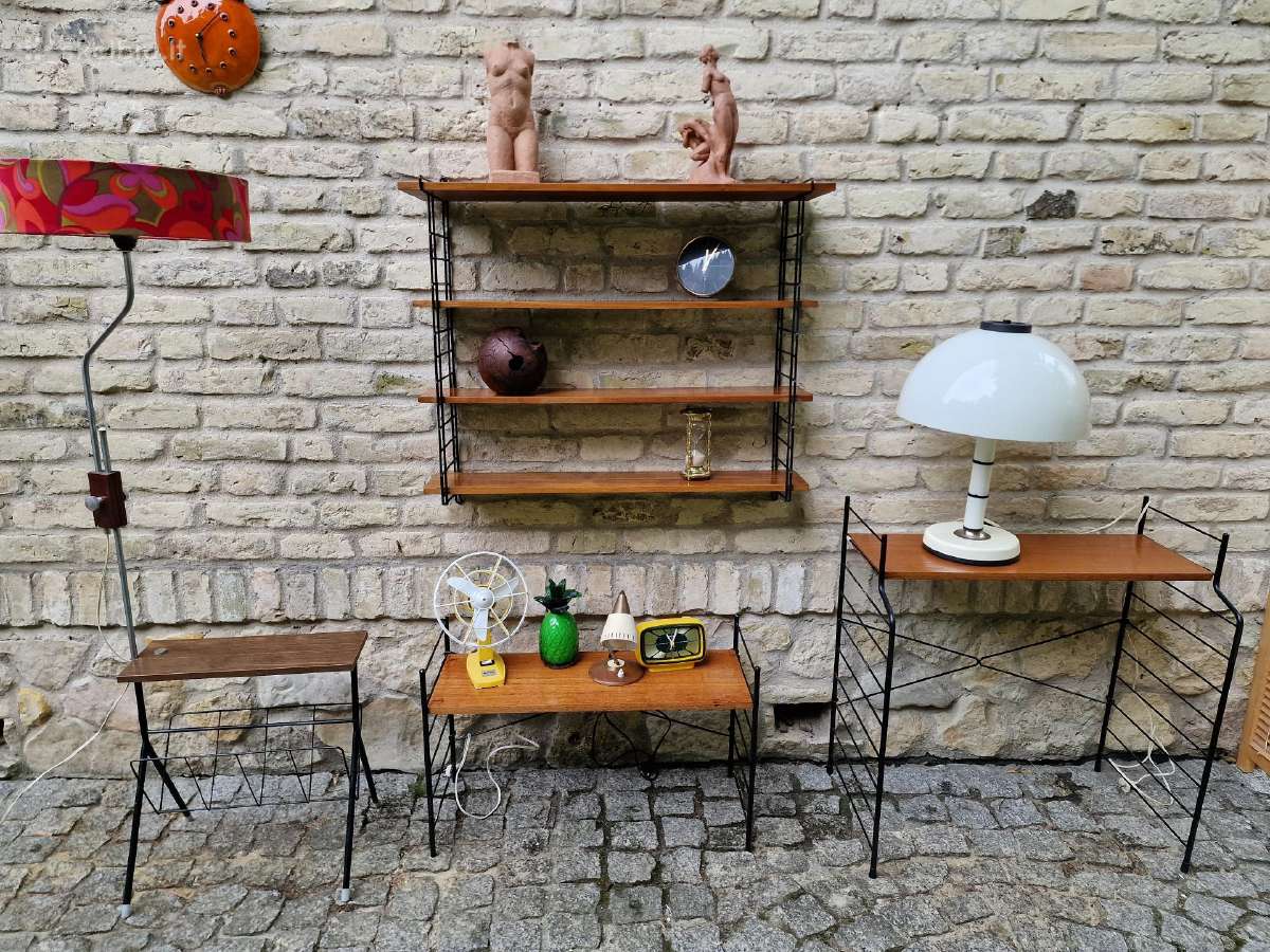 Vintažinė mid century pakabinama lentyna - nuotraukos Nr. 18