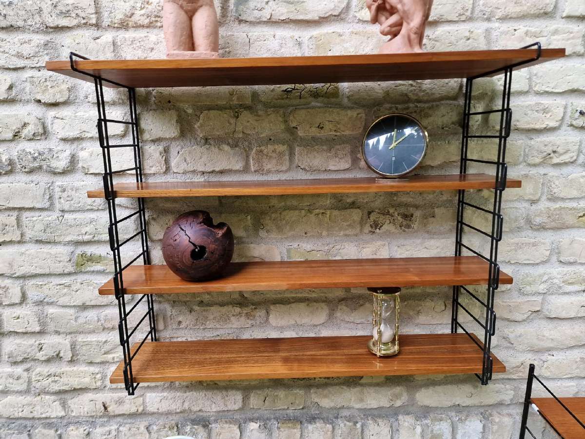 Vintažinė mid century pakabinama lentyna - nuotraukos Nr. 20