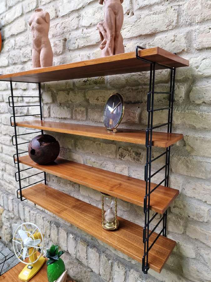 Vintažinė mid century pakabinama lentyna - nuotraukos Nr. 21