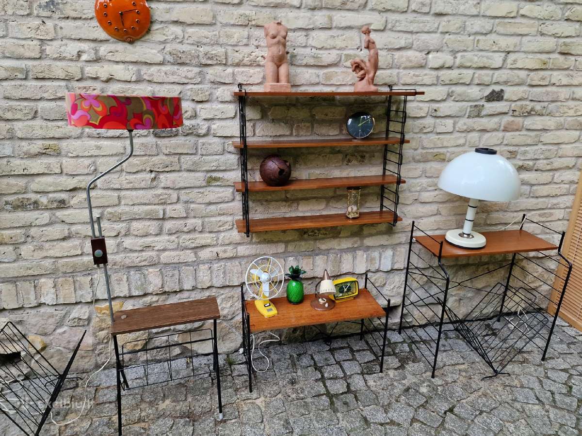 Vintažinė mid century pakabinama lentyna - nuotraukos Nr. 22