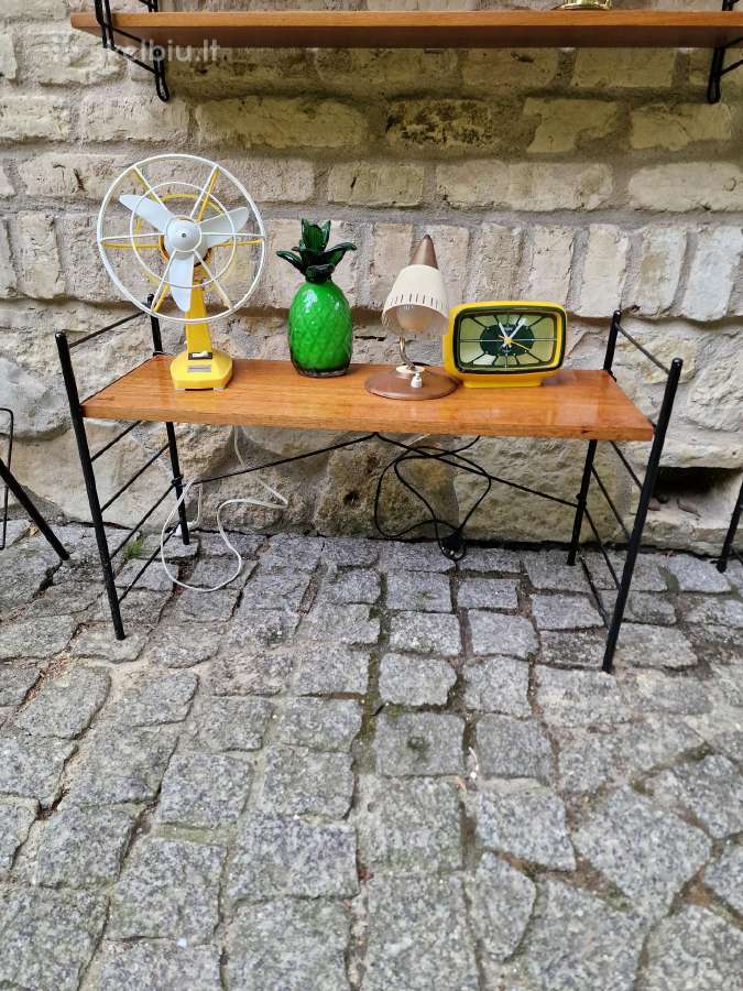 Vintažinė mid century pakabinama lentyna - nuotraukos Nr. 25