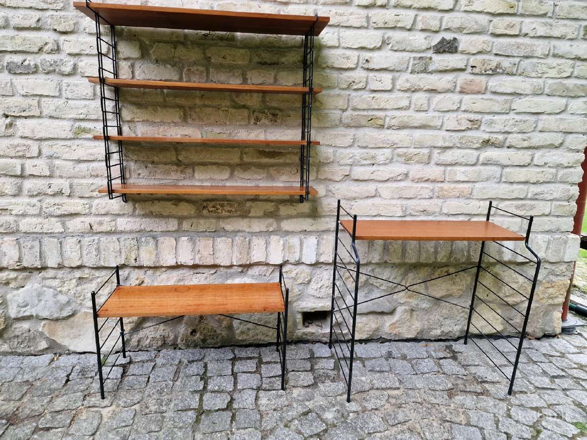 Vintažinė mid century pakabinama lentyna - nuotraukos Nr. 31