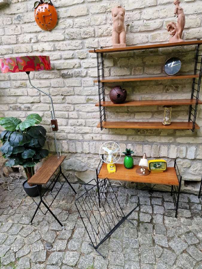 Vintažinė mid century pakabinama lentyna - nuotraukos Nr. 32
