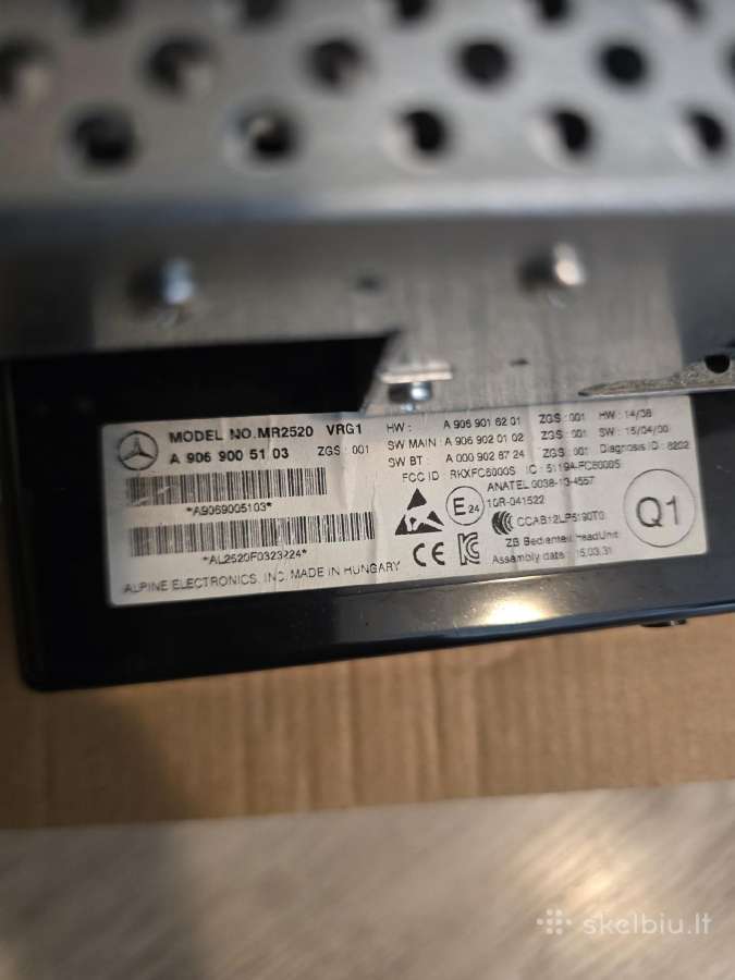 Mercedes Sprinter W906 originali radija - nuotraukos Nr. 2