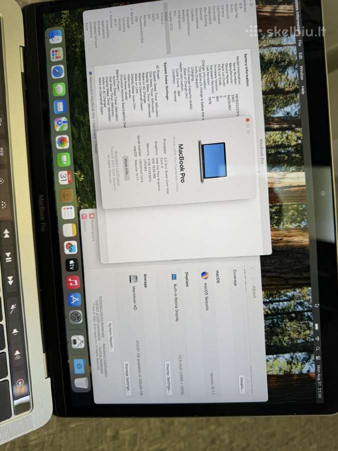 MacBook Pro 13" (2018) i5 /8ram /256ssd - nuotraukos Nr. 3