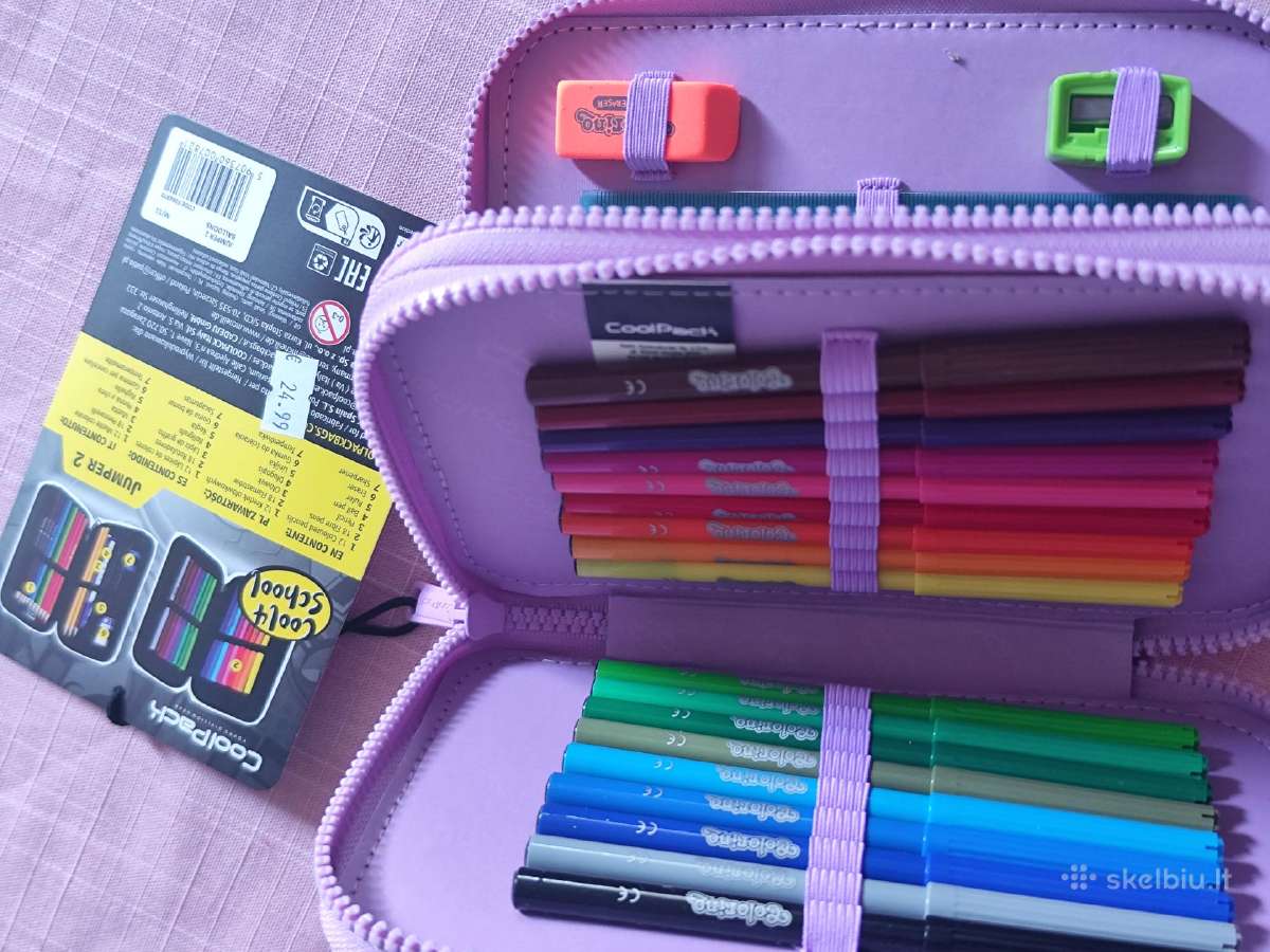 Naujas kokybiškas penalas dvigubas su priemonėmis - nuotraukos Nr. 5