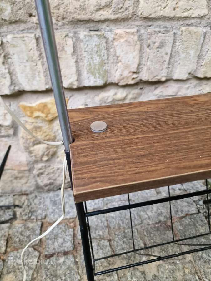 Vintažinis mid century toršeras su staliuku - nuotraukos Nr. 5