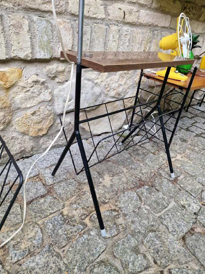 Vintažinis mid century toršeras su staliuku - nuotraukos Nr. 6
