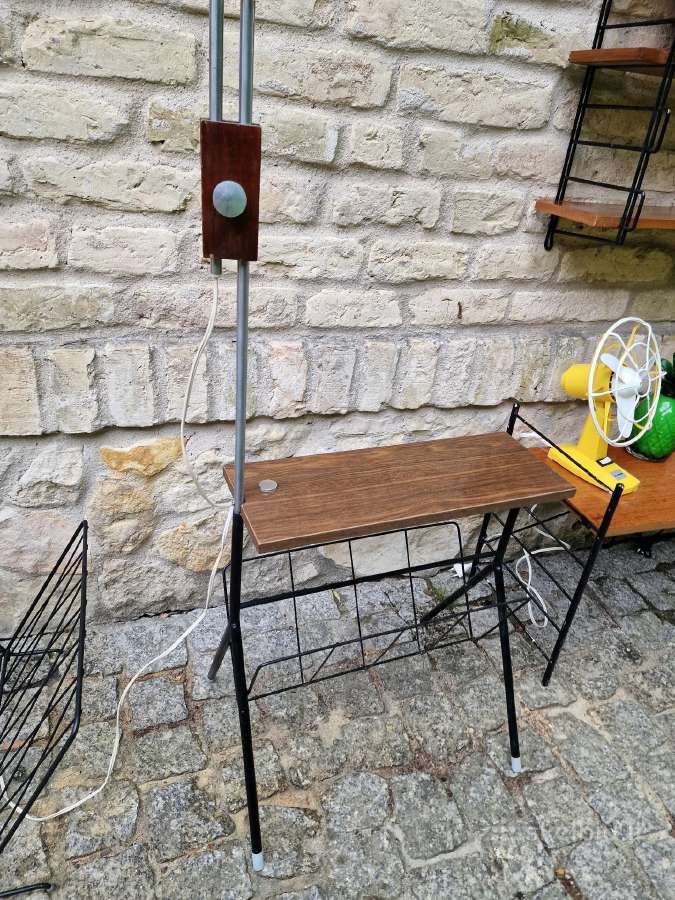 Vintažinis mid century toršeras su staliuku - nuotraukos Nr. 14