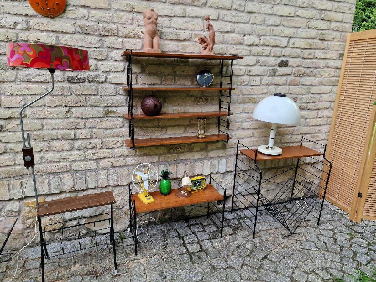 Vintažinis mid century toršeras su staliuku - nuotraukos Nr. 23