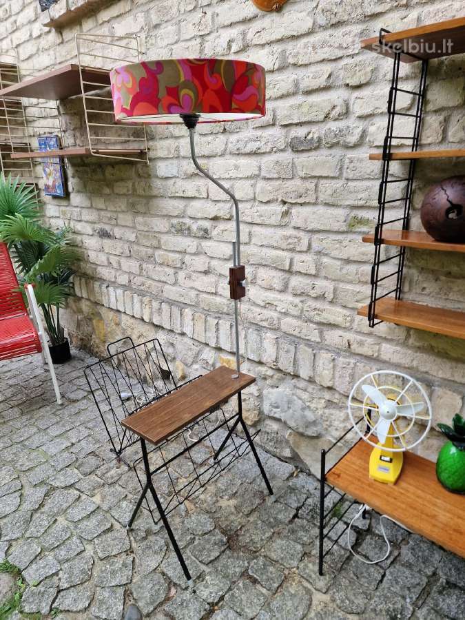Vintažinis mid century toršeras su staliuku - nuotraukos Nr. 25