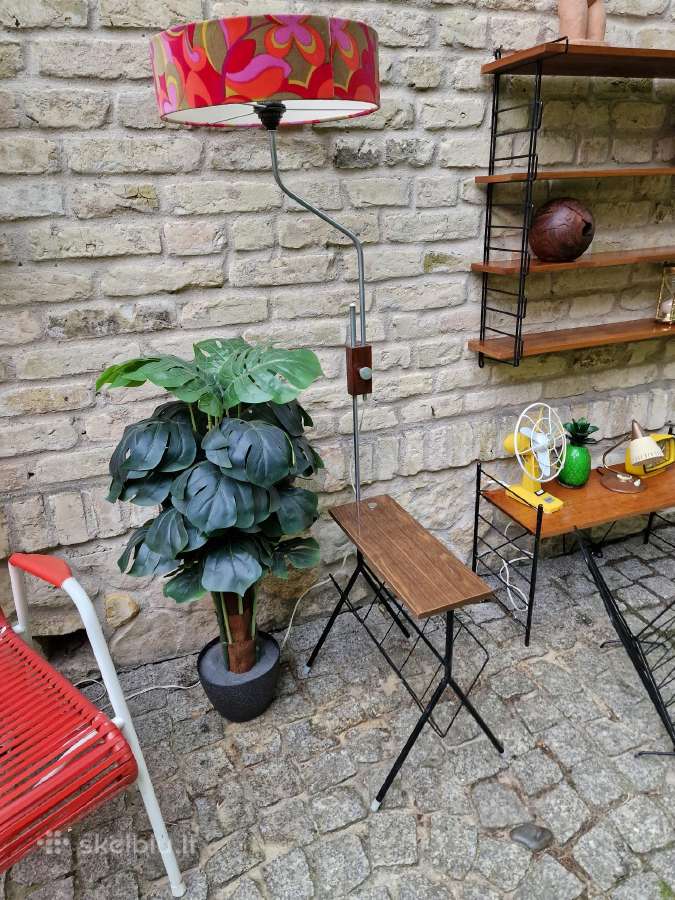 Vintažinis mid century toršeras su staliuku - nuotraukos Nr. 31