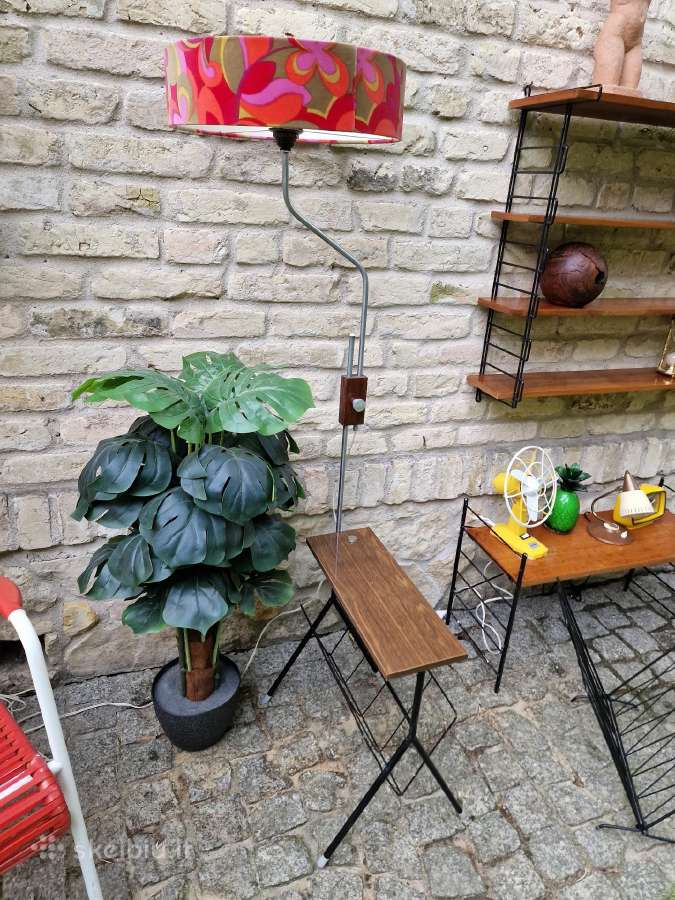 Vintažinis mid century toršeras su staliuku - nuotraukos Nr. 32